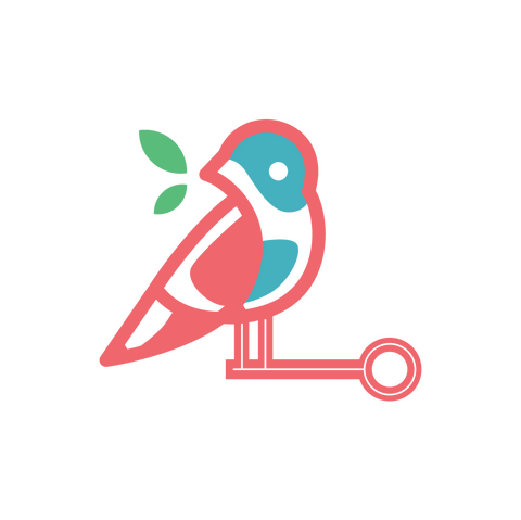The bird logotype for Hermitage Therapy & Learning Center